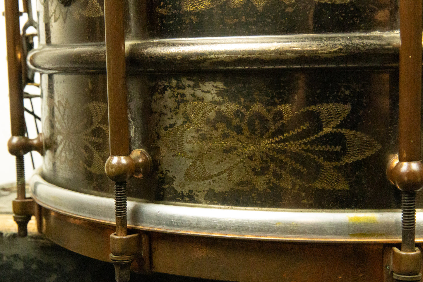 1920s Ludwig 6.5x14 De Luxe Black Beauty Snare Drum