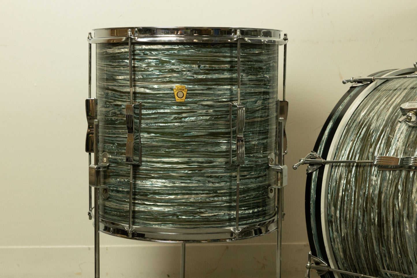 1967 Ludwig Oyster Blue Pearl Club Date Drum Set