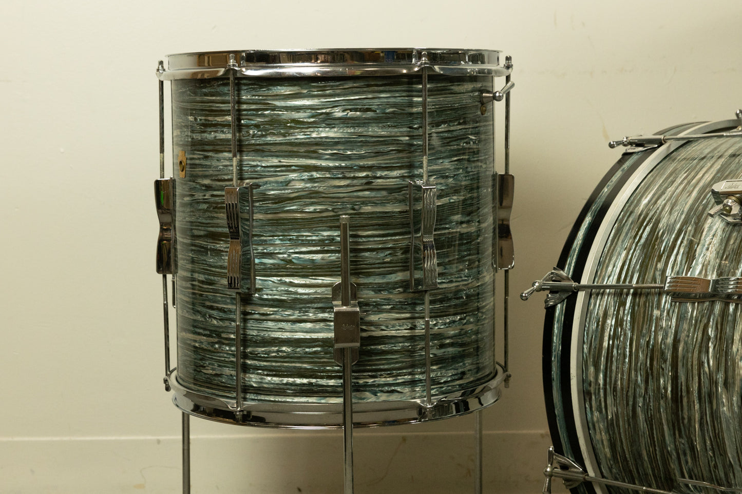 1967 Ludwig Oyster Blue Pearl Club Date Drum Set