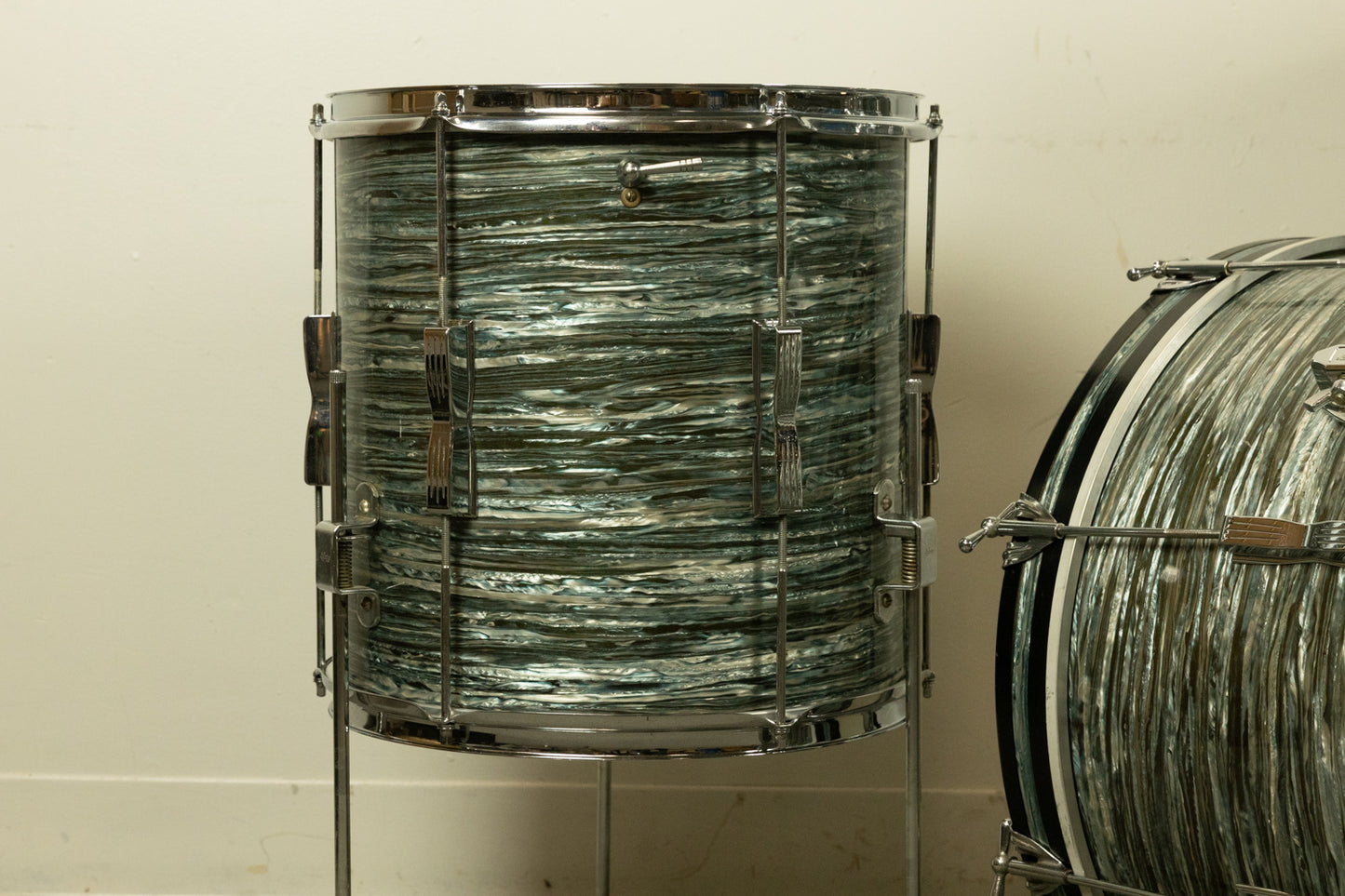 1967 Ludwig Oyster Blue Pearl Club Date Drum Set