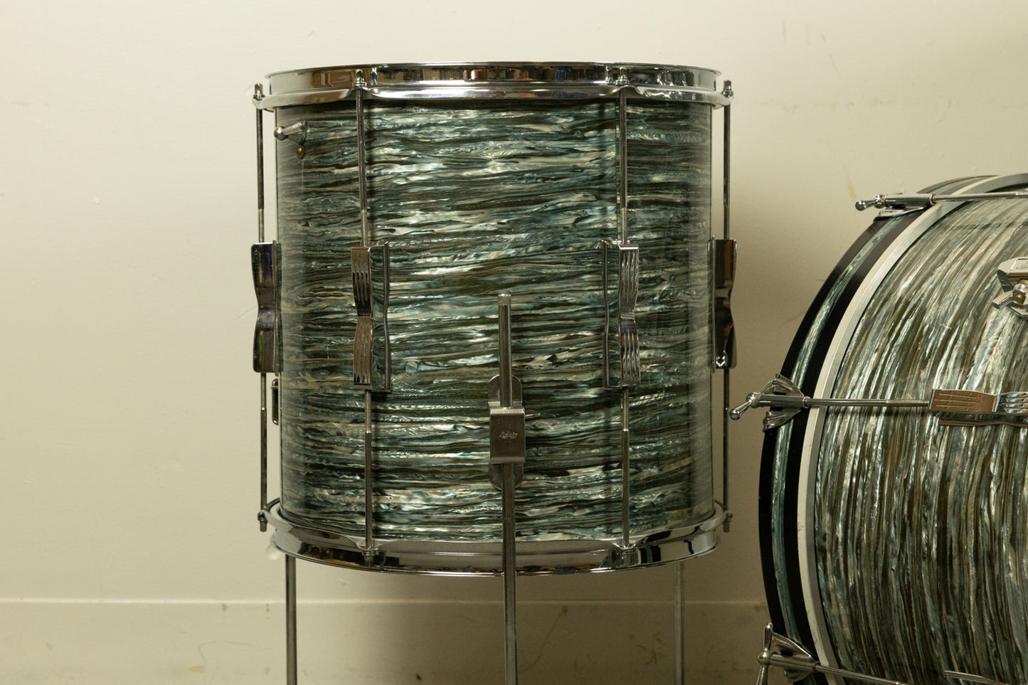 1967 Ludwig Oyster Blue Pearl Club Date Drum Set