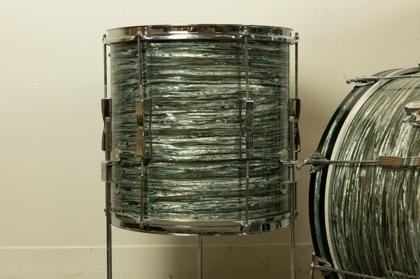 1967 Ludwig Oyster Blue Pearl Club Date Drum Set