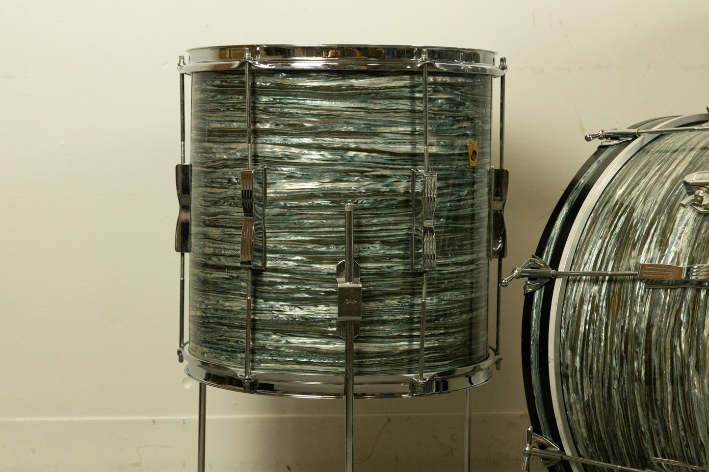 1967 Ludwig Oyster Blue Pearl Club Date Drum Set
