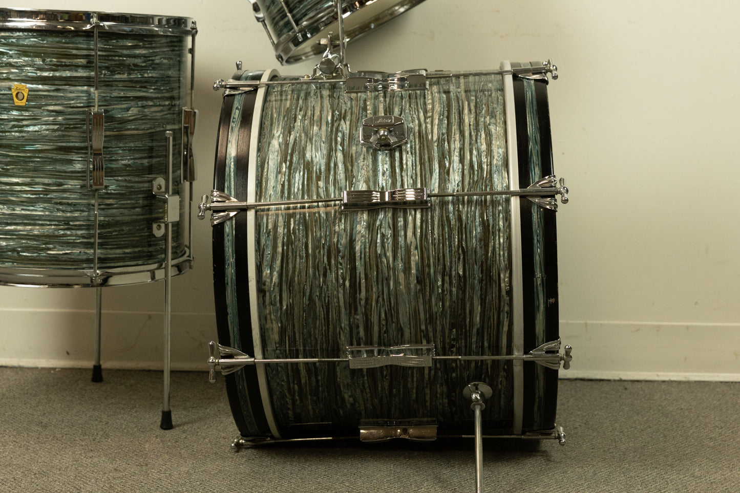 1967 Ludwig Oyster Blue Pearl Club Date Drum Set