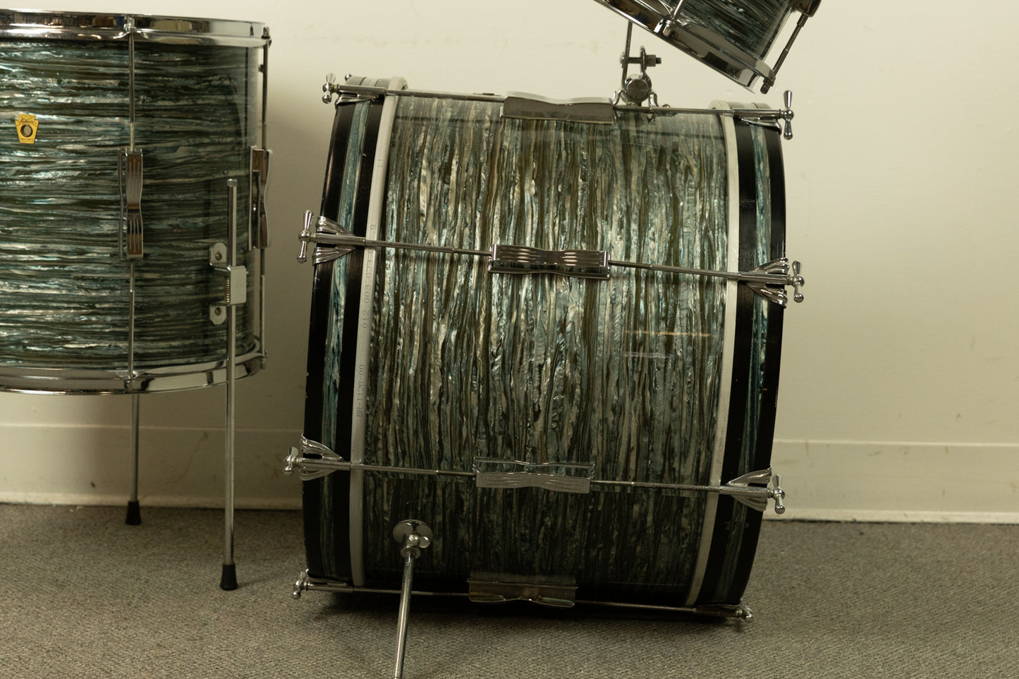 1967 Ludwig Oyster Blue Pearl Club Date Drum Set