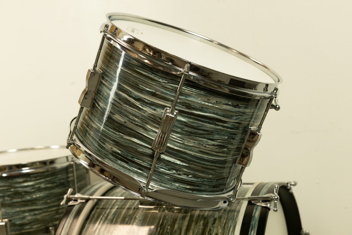 1967 Ludwig Oyster Blue Pearl Club Date Drum Set