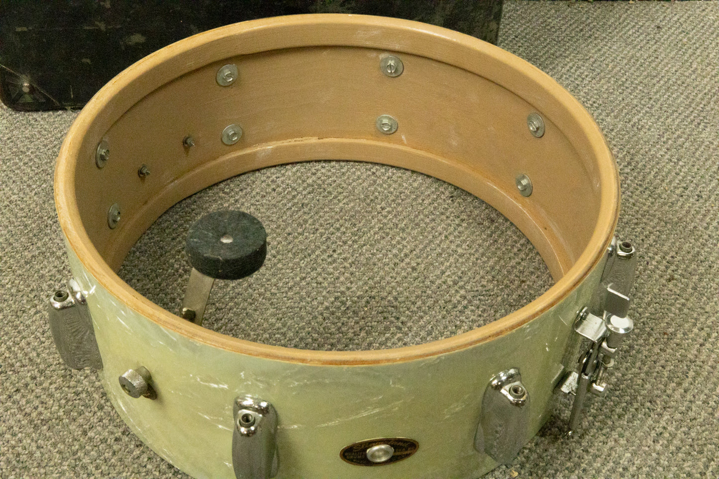 1960s Slingerland 5x14 White Marine Pearl Hollywood Ace Snare Drum