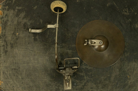 1900s Cymbal Striker Pedal w/ Cymbal Attachment