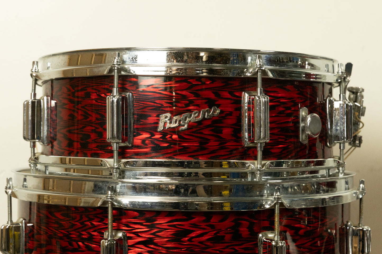 1960s Rogers Headliner Red Onyx Pearl Drum Set