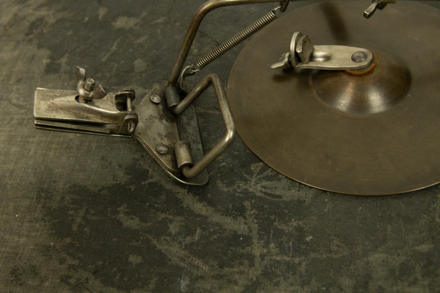1900s Cymbal Striker Pedal w/ Cymbal Attachment