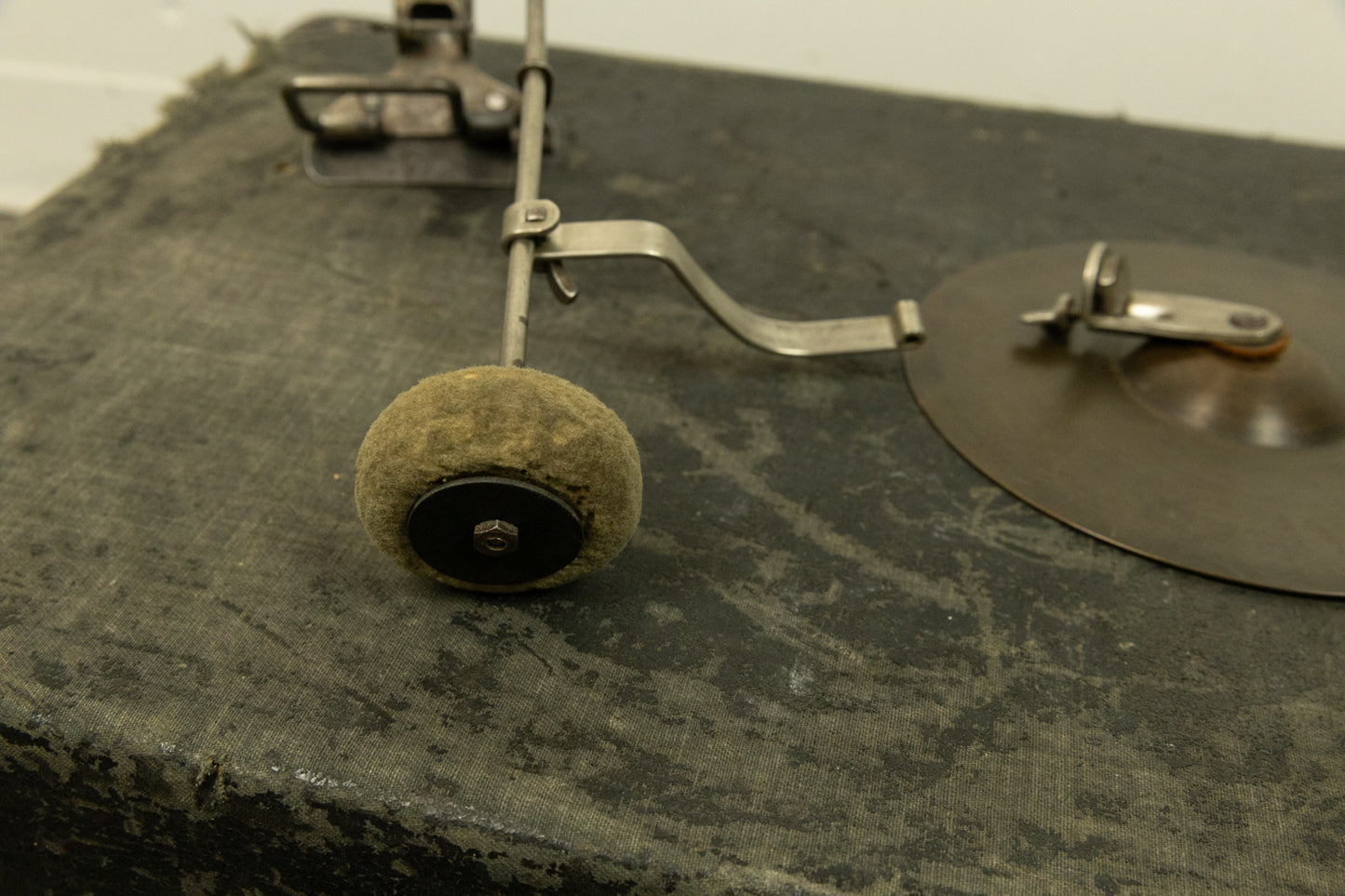 1900s Cymbal Striker Pedal w/ Cymbal Attachment