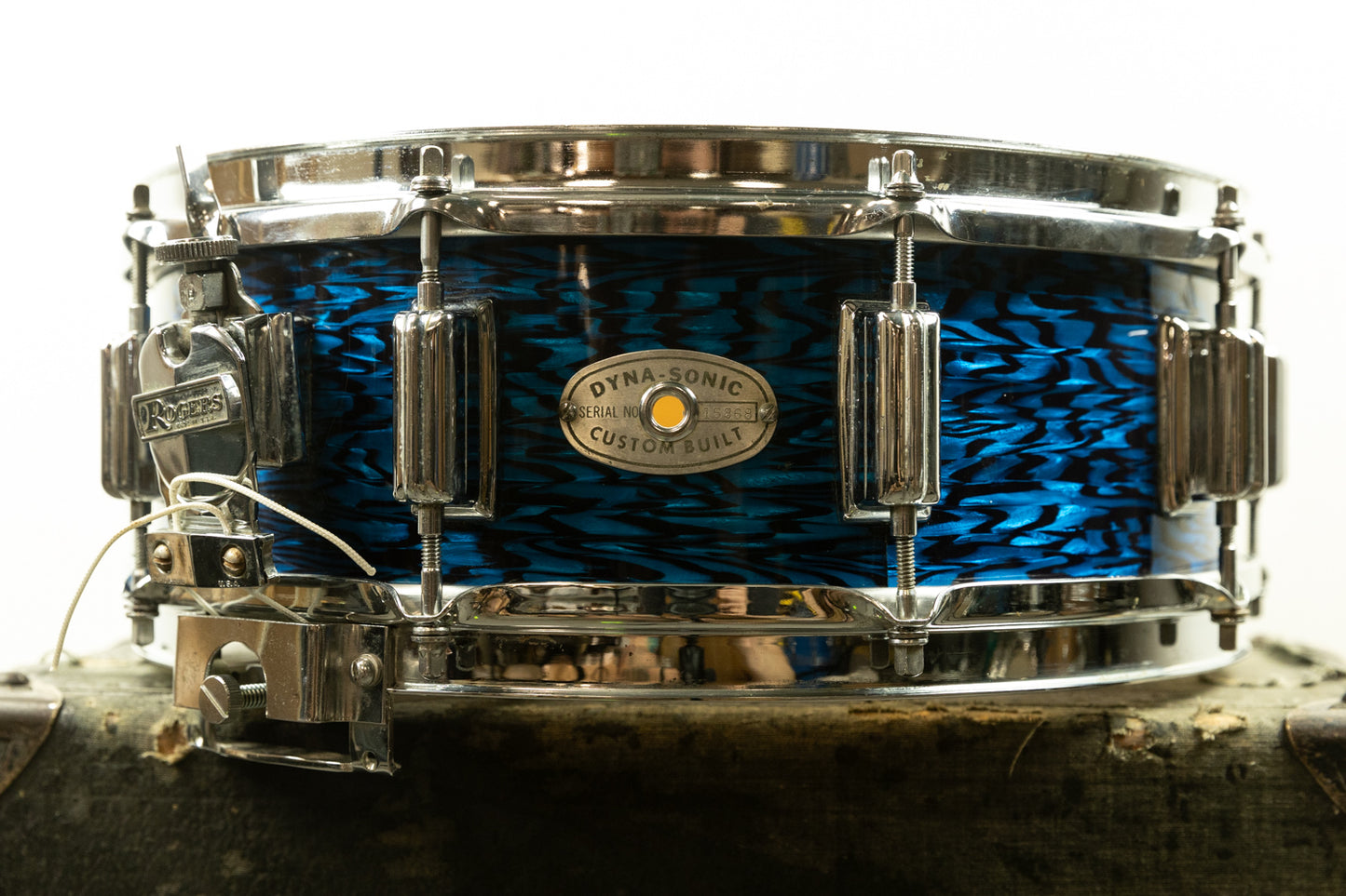 1960s Rogers 5x14 Blue Onyx Pearl Dynasonic Snare Drum