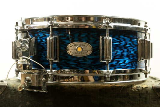 1960s Rogers 5x14 Blue Onyx Pearl Dynasonic Snare Drum