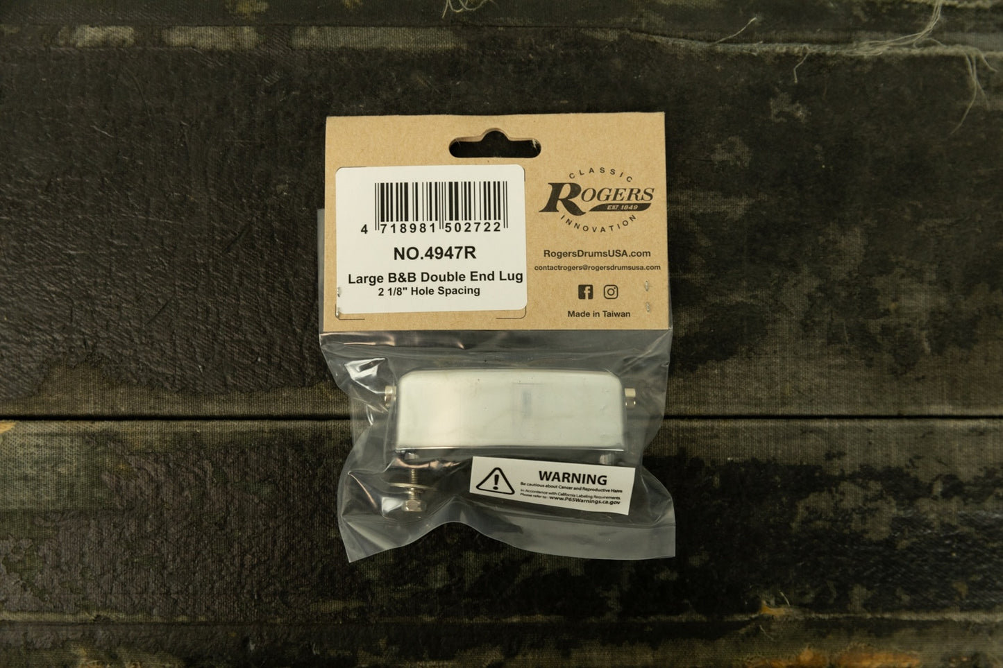 Rogers Bread and Butter Chrome Lug Large Double Ended Lug 4947R 2025