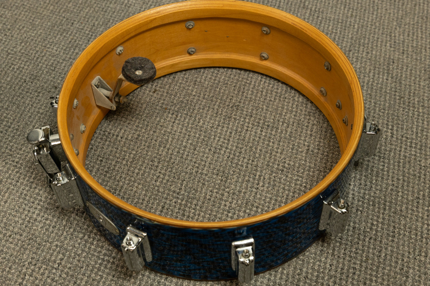 1960s Rogers 5x14 Blue Onyx Pearl Dynasonic Snare Drum