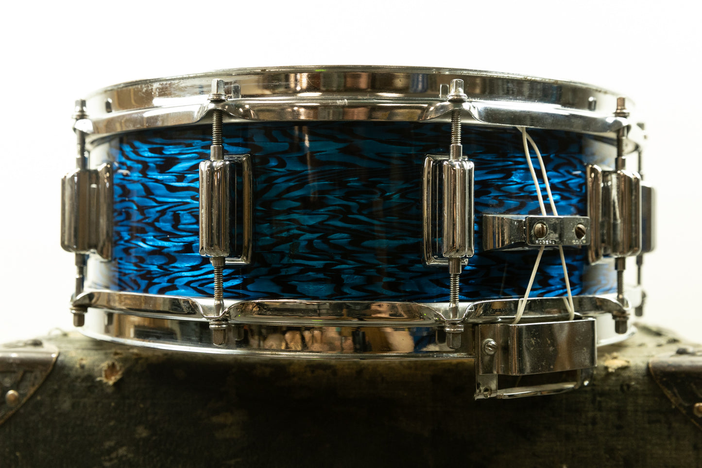 1960s Rogers 5x14 Blue Onyx Pearl Dynasonic Snare Drum