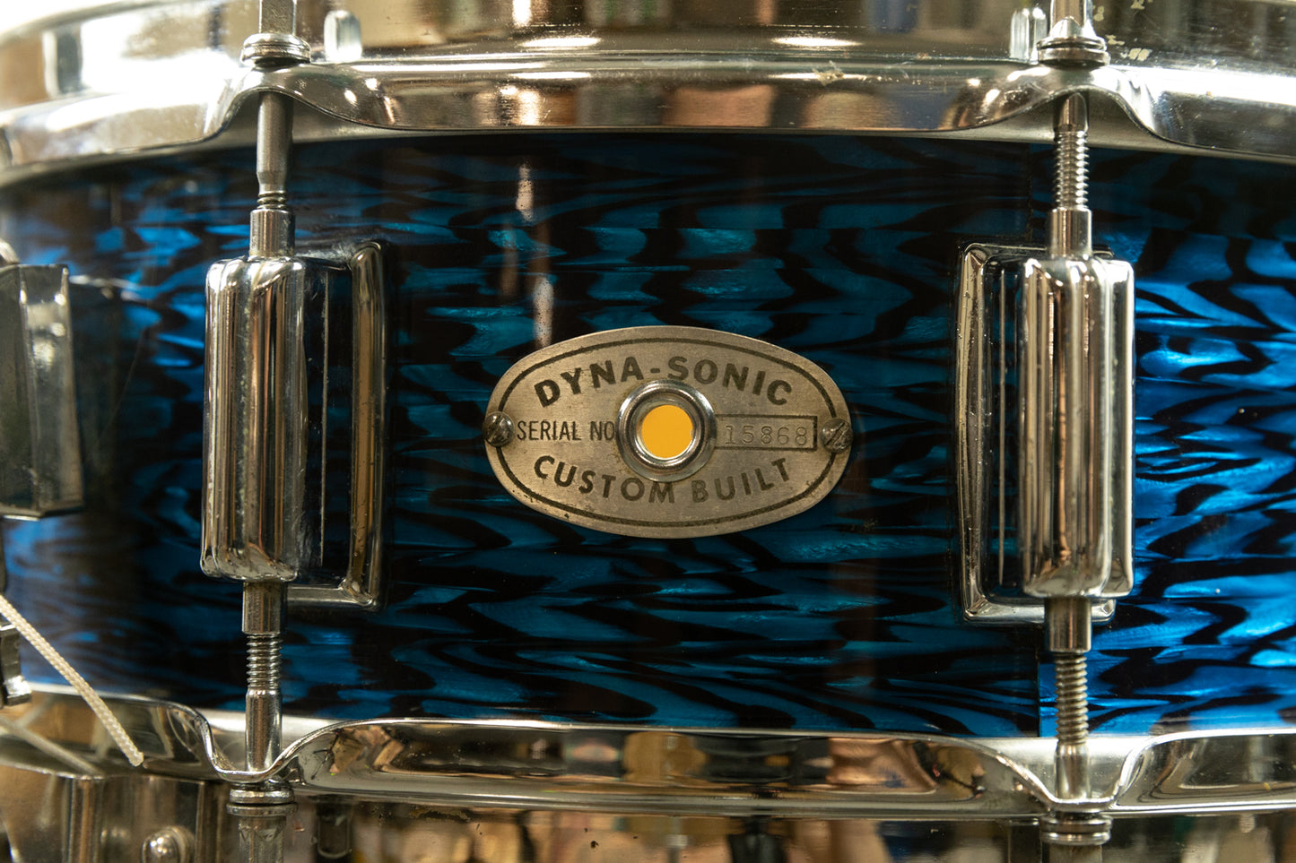 1960s Rogers 5x14 Blue Onyx Pearl Dynasonic Snare Drum