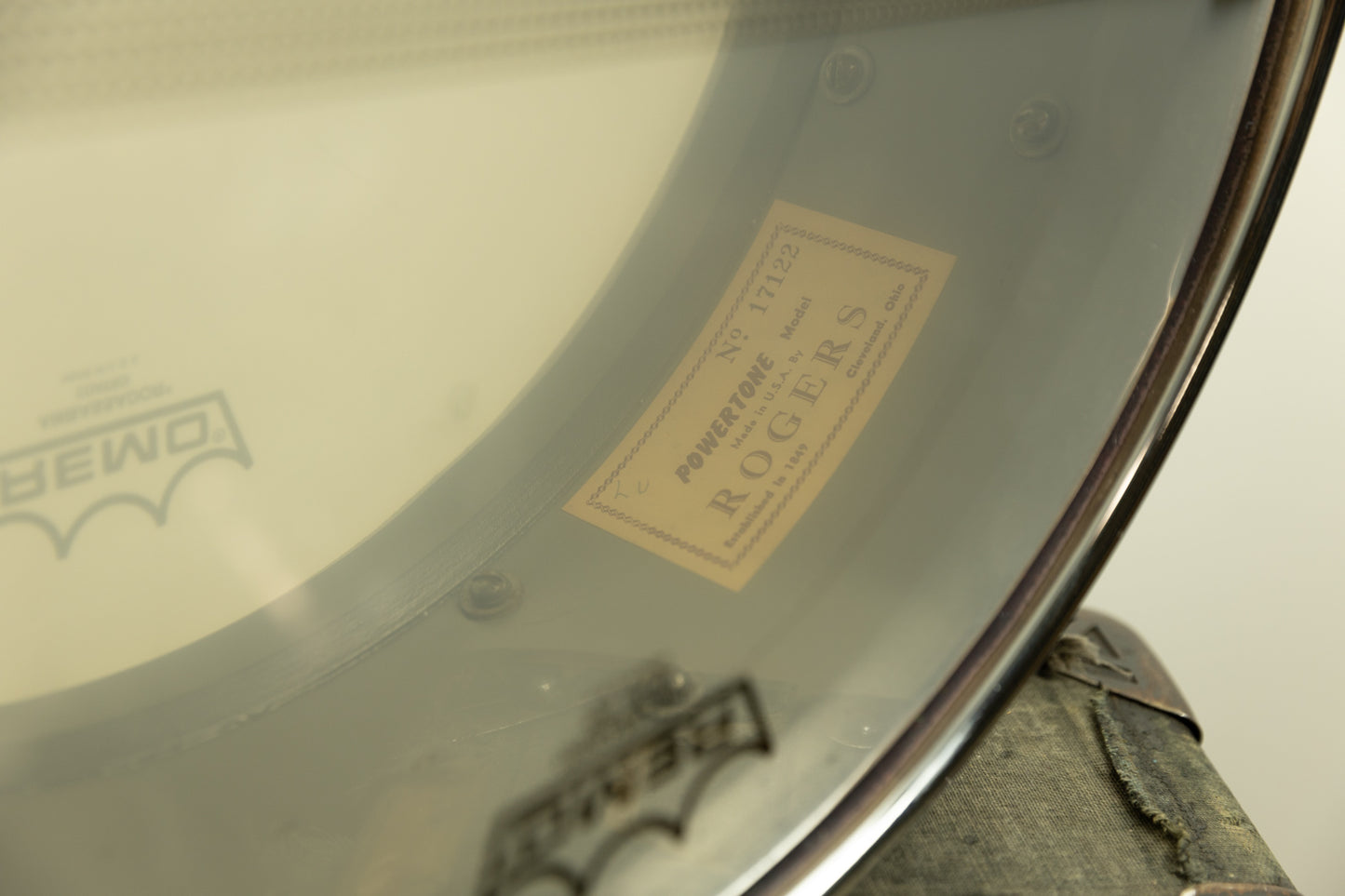 1960s Rogers 5x14 Red Sparkle Pearl Powertone Snare Drum