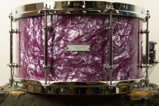 Standard Drum Co. 7.5x14 "Super 66" Pomegranate Pearl Snare Drum