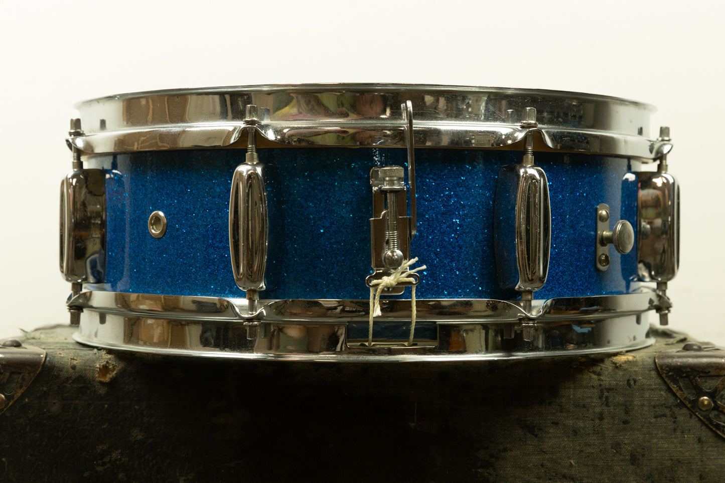 1959 Rogers 5x14 "Pirate Badge" Sparkling Blue Pearl Holiday Snare Drum