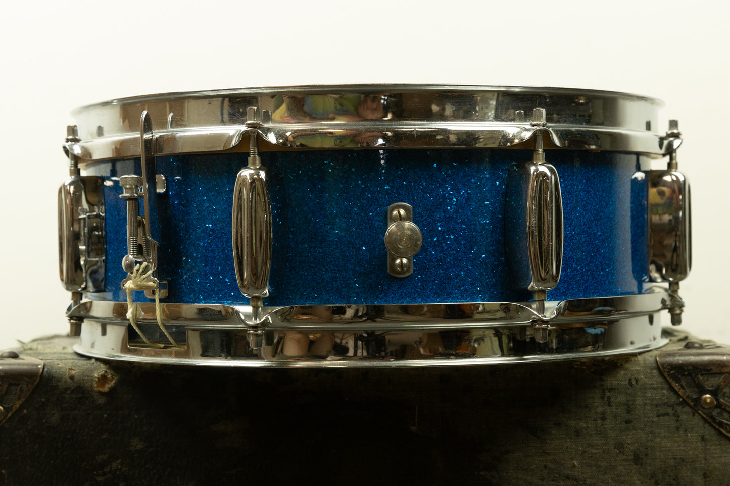 1959 Rogers 5x14 "Pirate Badge" Sparkling Blue Pearl Holiday Snare Drum