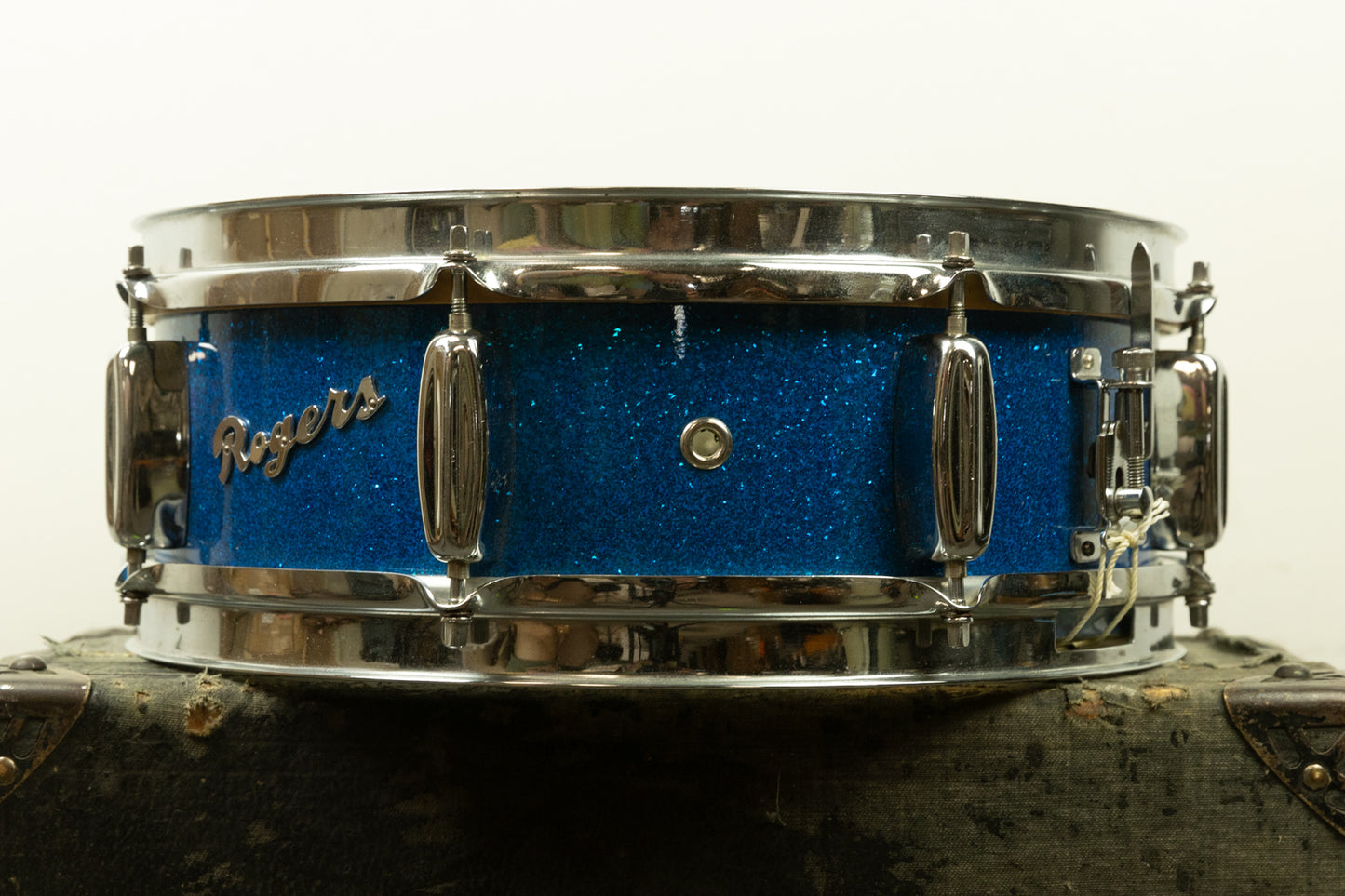 1959 Rogers 5x14 "Pirate Badge" Sparkling Blue Pearl Holiday Snare Drum