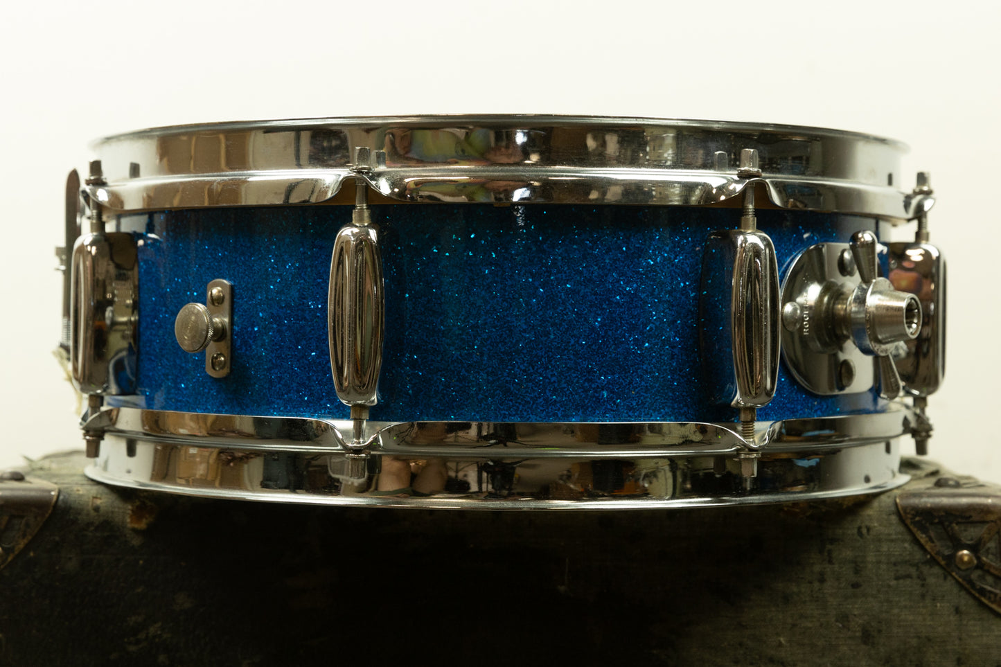 1959 Rogers 5x14 "Pirate Badge" Sparkling Blue Pearl Holiday Snare Drum