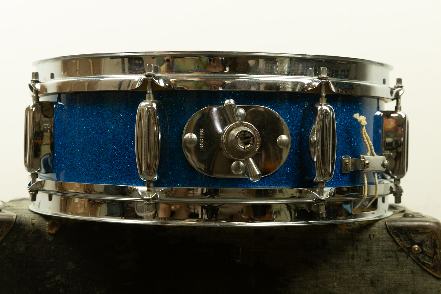 1959 Rogers 5x14 "Pirate Badge" Sparkling Blue Pearl Holiday Snare Drum