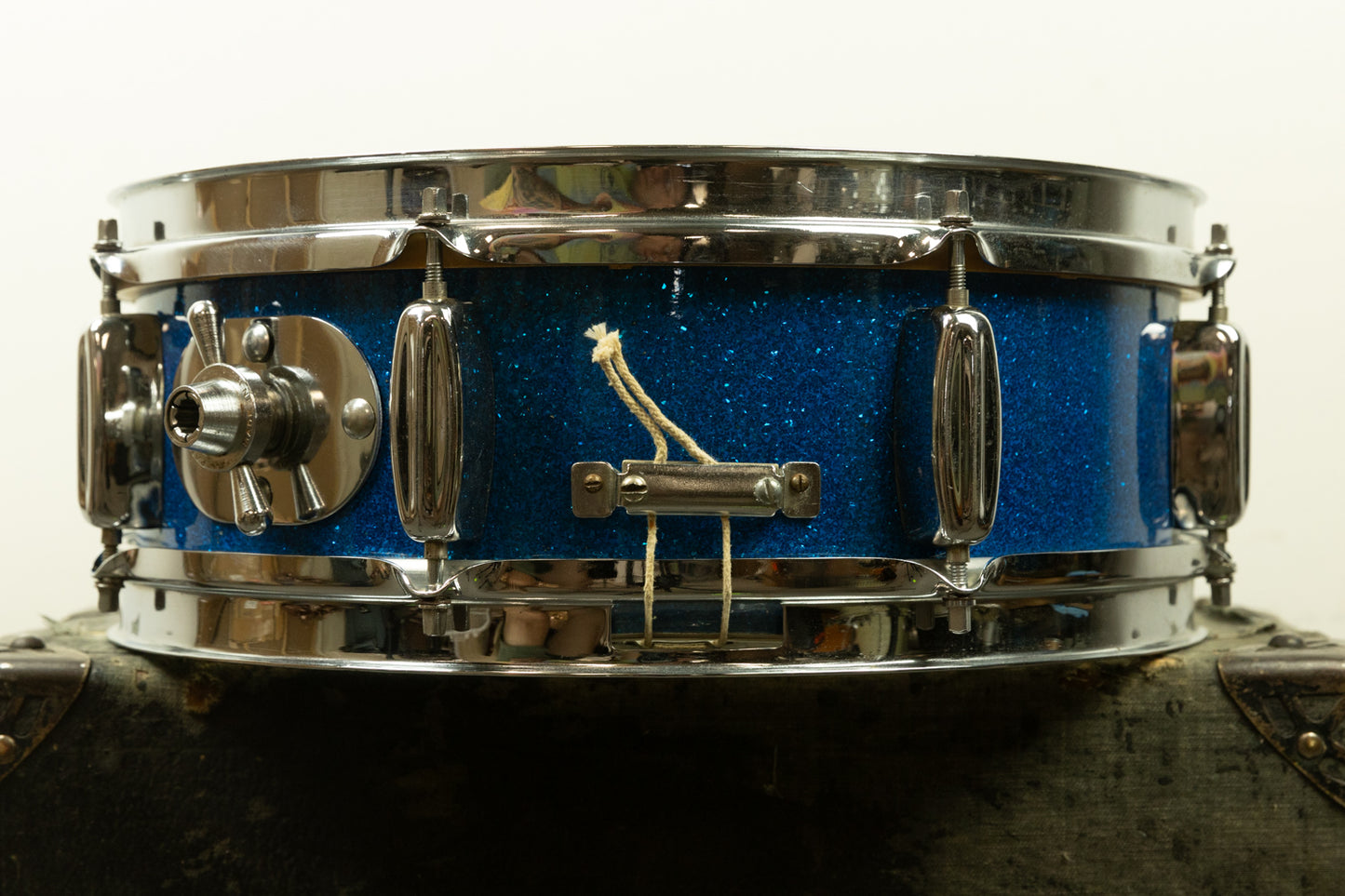 1959 Rogers 5x14 "Pirate Badge" Sparkling Blue Pearl Holiday Snare Drum