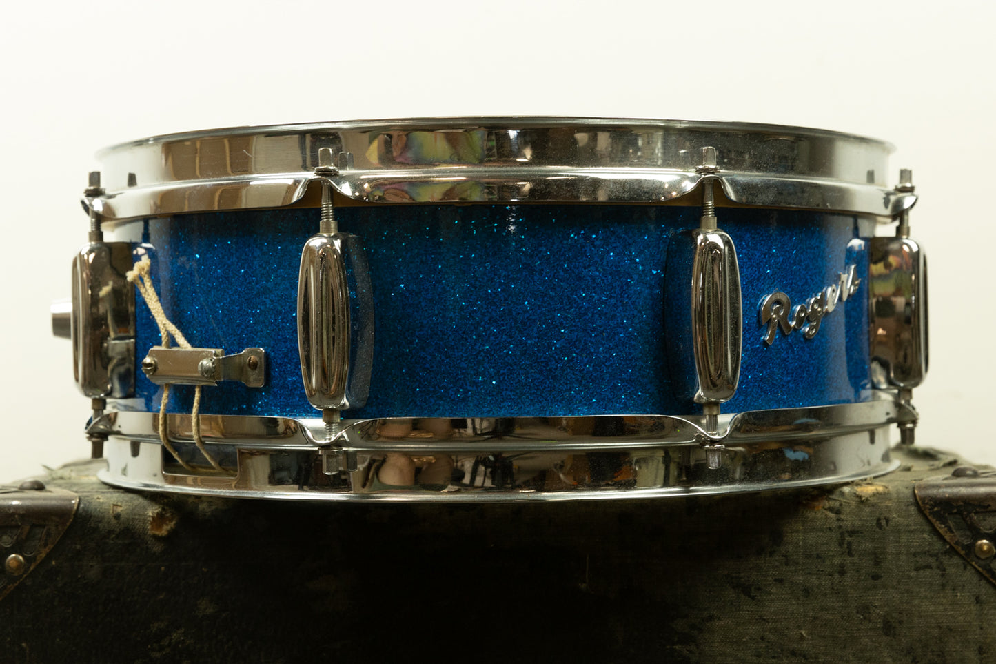 1959 Rogers 5x14 "Pirate Badge" Sparkling Blue Pearl Holiday Snare Drum