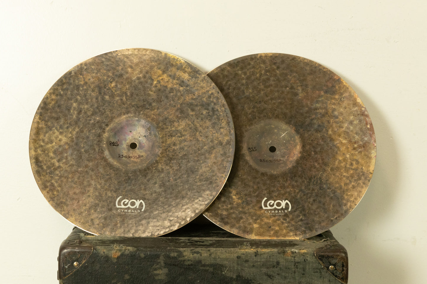 Leon 14" Dark Full Raw Hi Hat Cymbals 825g 955g
