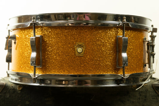 1963 Ludwig 5x14 Gold Sparkle Pioneer Snare Drum
