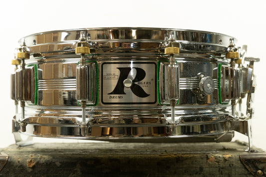 Vintage Rogers 5x14 Big R "Green Felt" Dynasonic Snare Drum
