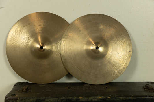 1960s Zildjian A 12" Hi Hat Cymbals 596g 601g