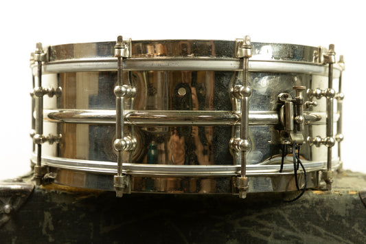 1920s Ludwig 5x14 All Round Nickel Over Brass Snare Drum