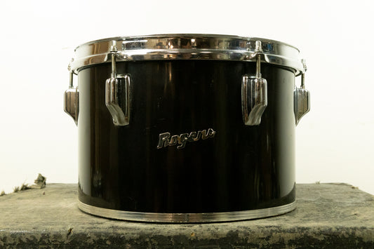 1970s Rogers 8x12 Jet Black Pearl Concert Tom
