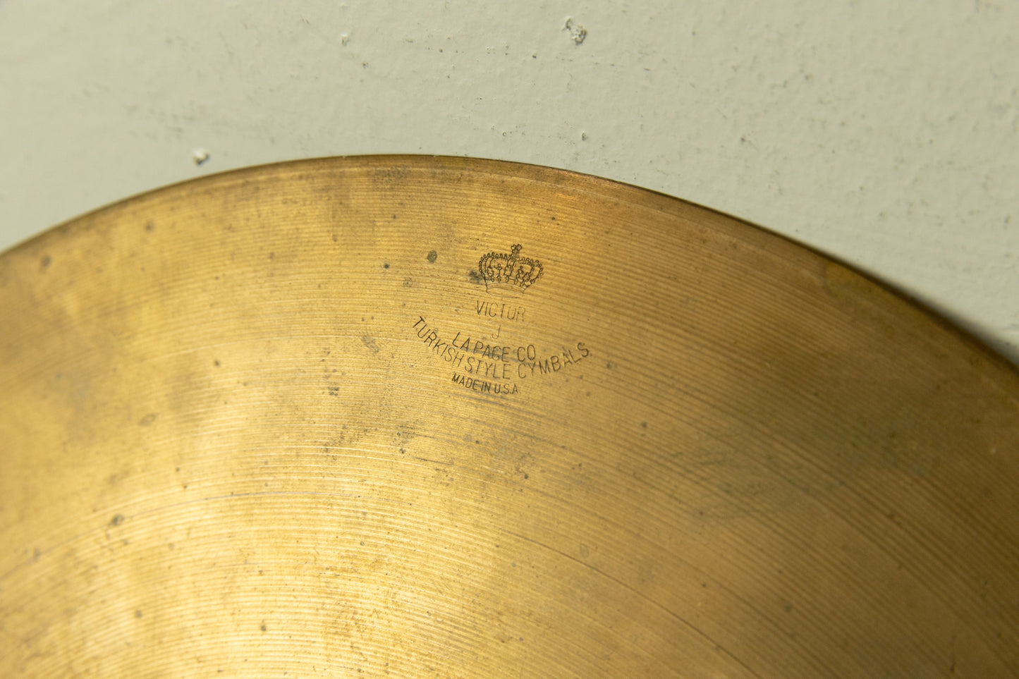 Vintage Victor Lapage 13.75" Crash Cymbal 637g