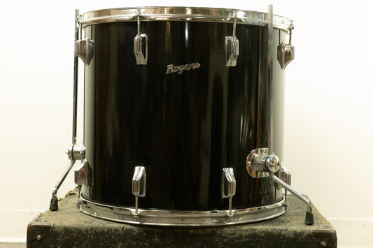 1970s Rogers 16x18 Jet Black Pearl Floor Tom