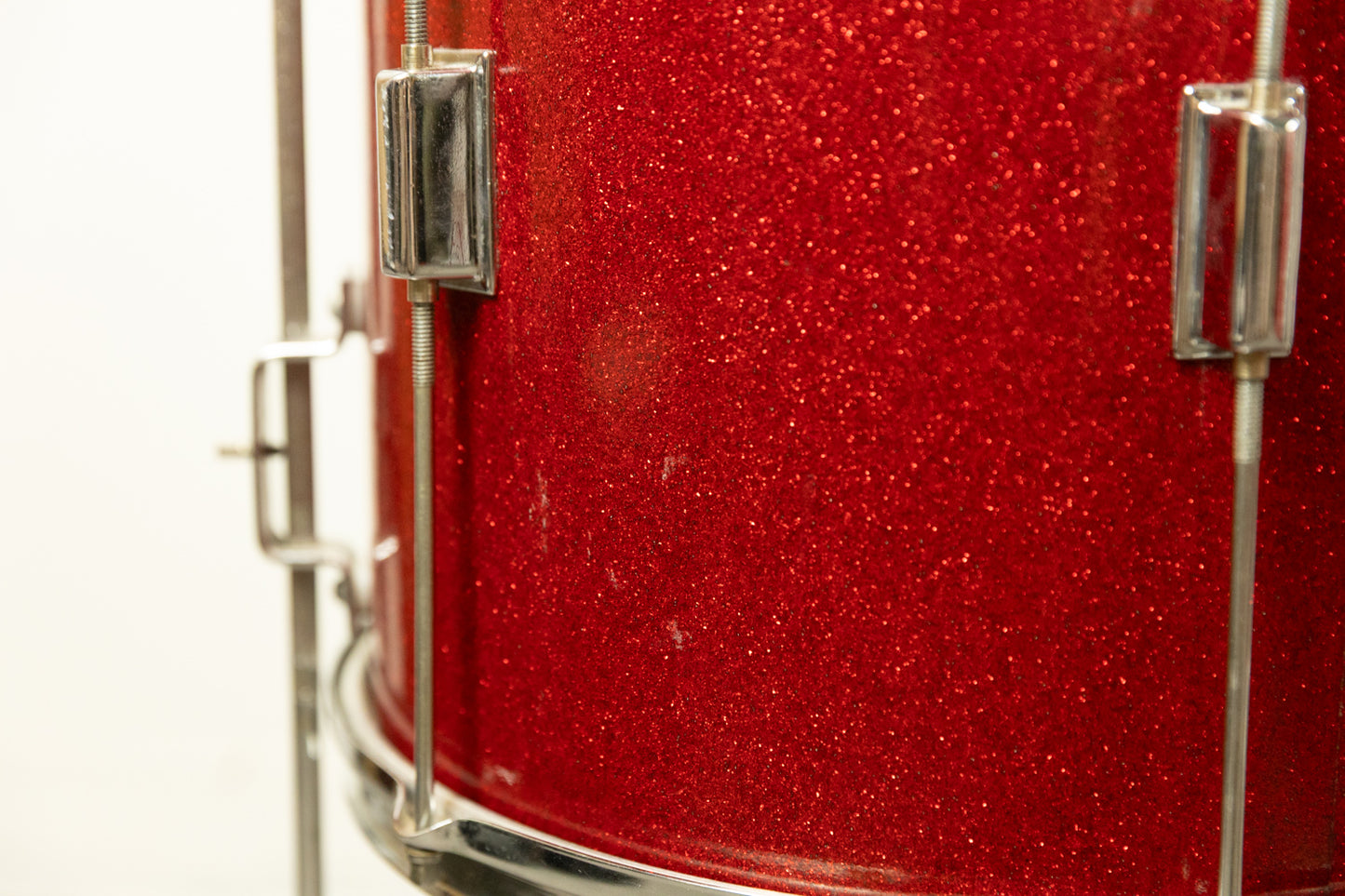 Vintage Kent Red Sparkle 14x22 9x13 and 13x14 Drum Set