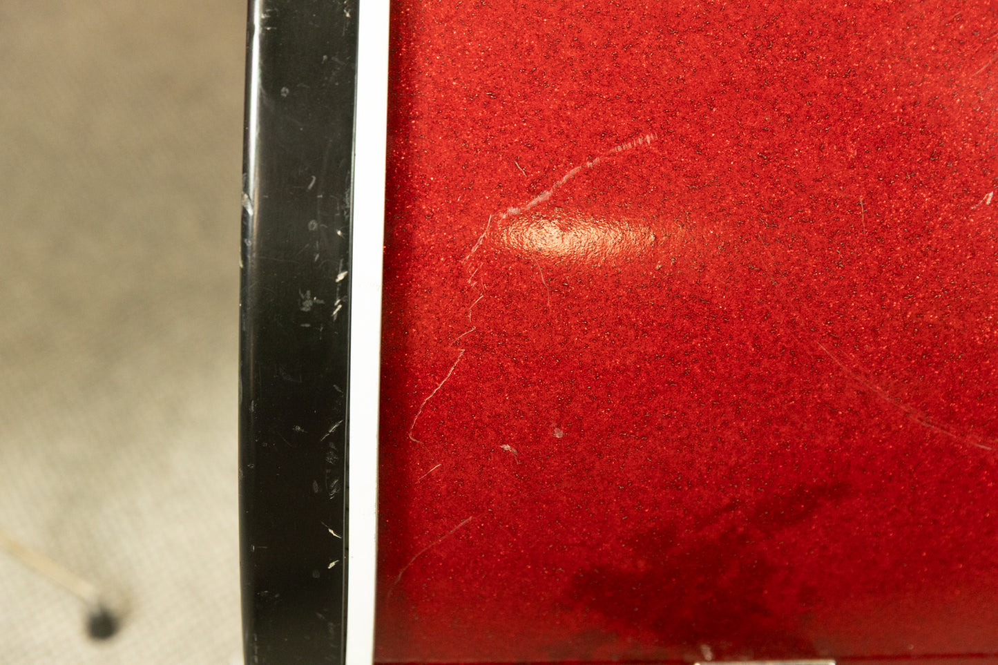 Vintage Kent Red Sparkle 14x22 9x13 and 13x14 Drum Set