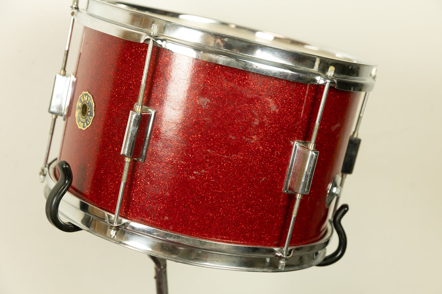 Vintage Kent Red Sparkle 14x22 9x13 and 13x14 Drum Set