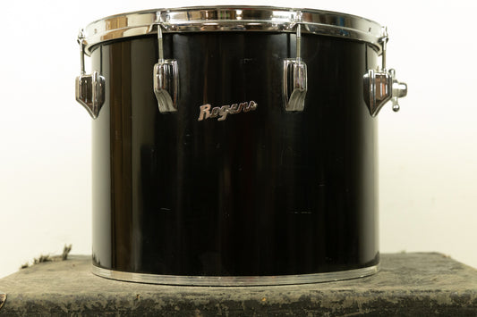 1970s Rogers 12x15 Jet Black Pearl Concert Tom