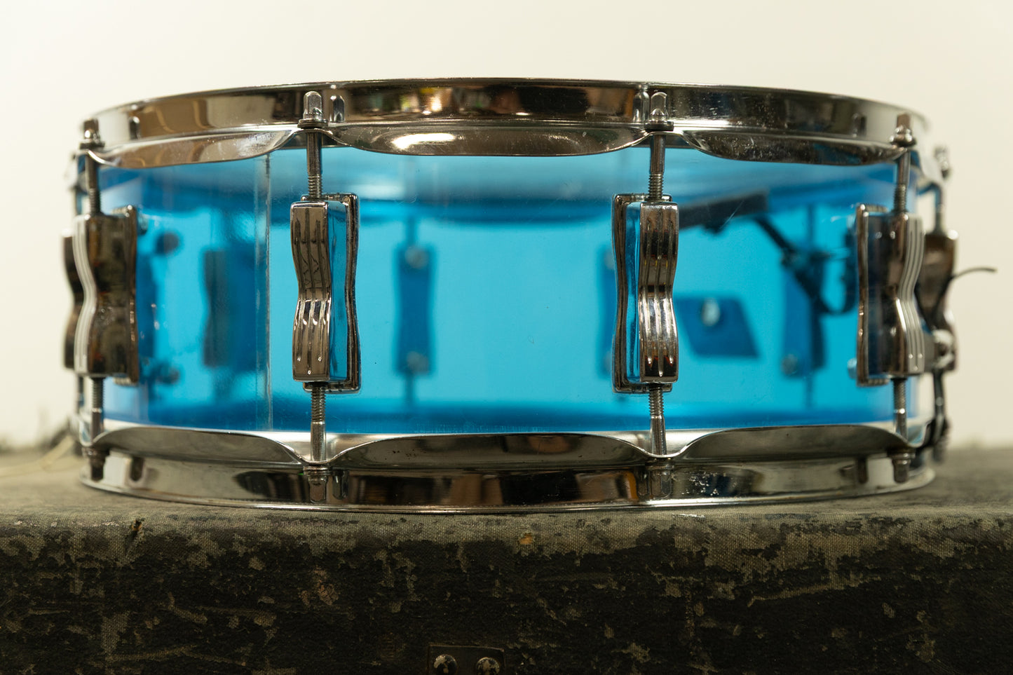 1970s Ludwig 5x14 Blue Vistalite Snare Drum