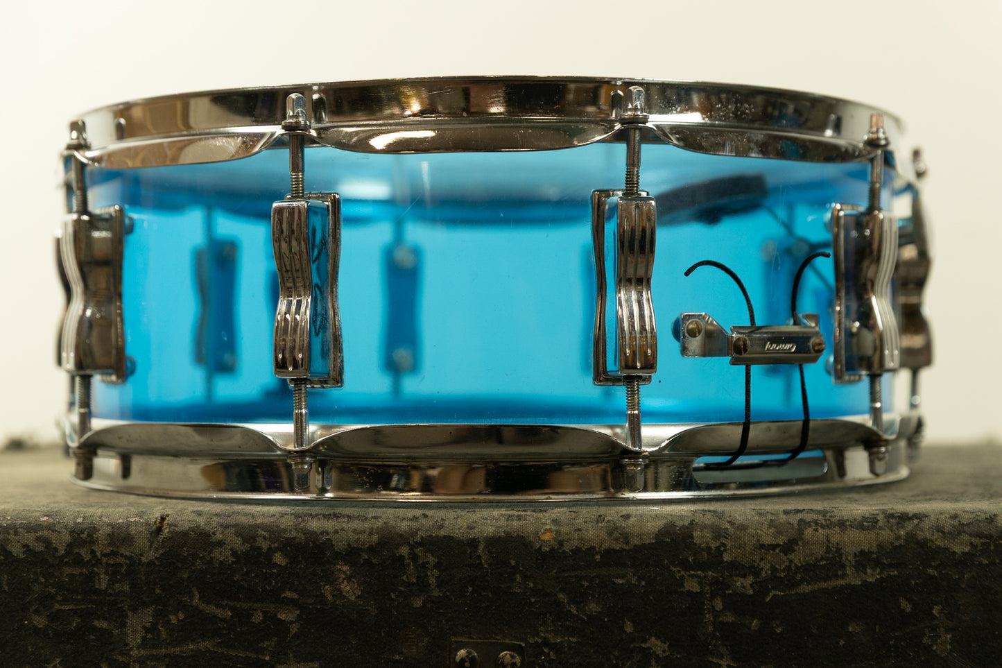 1970s Ludwig 5x14 Blue Vistalite Snare Drum