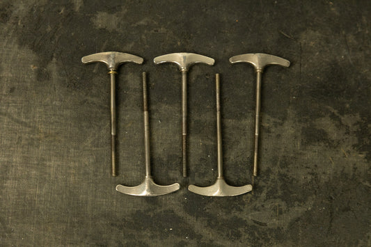 Vintage Ludwig Nickel Bass Drum T-Handles (6) Lot #L5