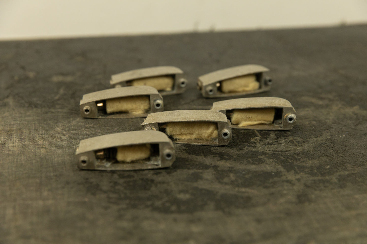 Vintage Slingerland Large Nickel Beavertail Lugs (6)