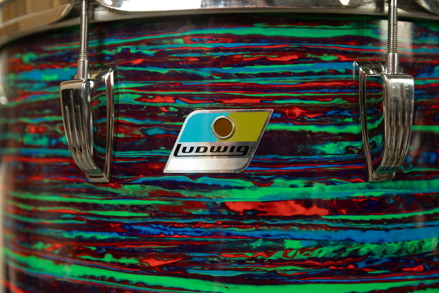 1970 Ludwig Psychedelic Red Super Classic Drum Set