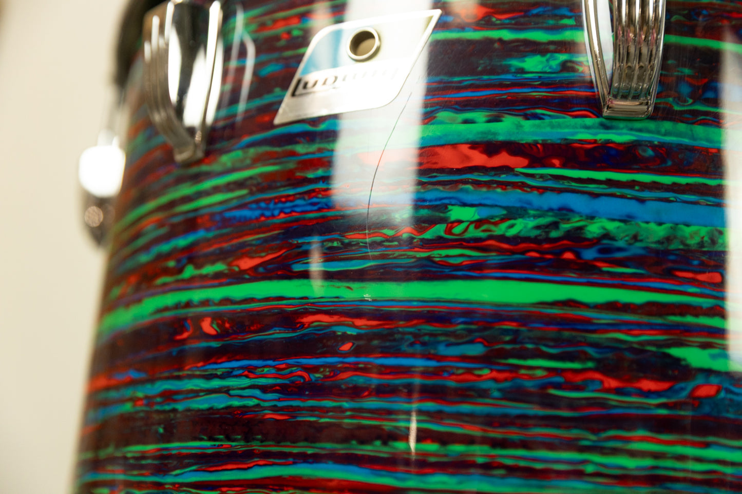 1970 Ludwig Psychedelic Red Super Classic Drum Set