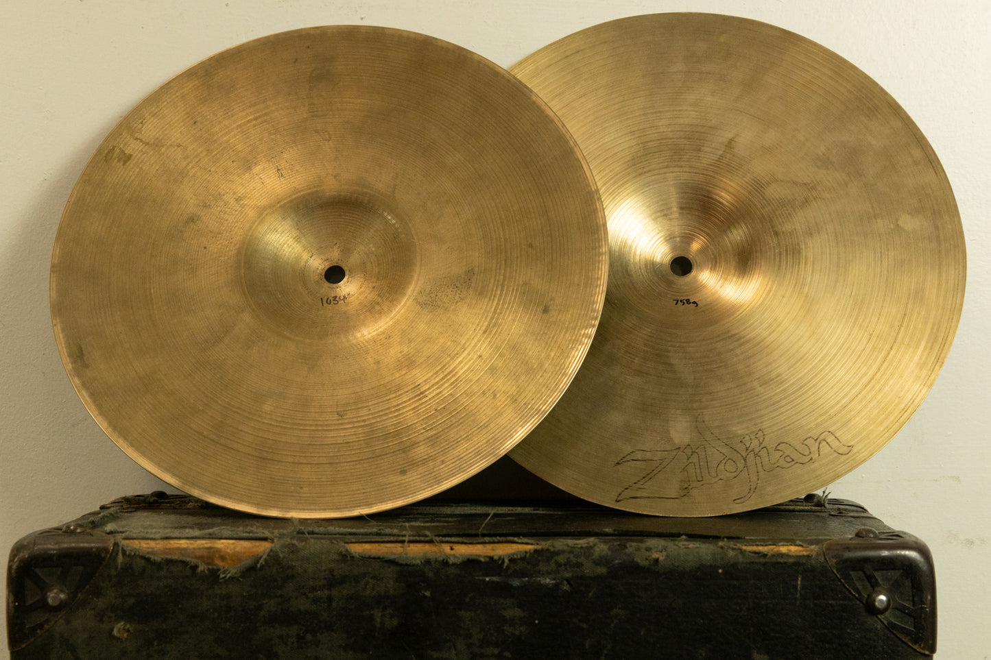 Vintage Zildjian A 13" Hi Hat Cymbals 758g 1034g