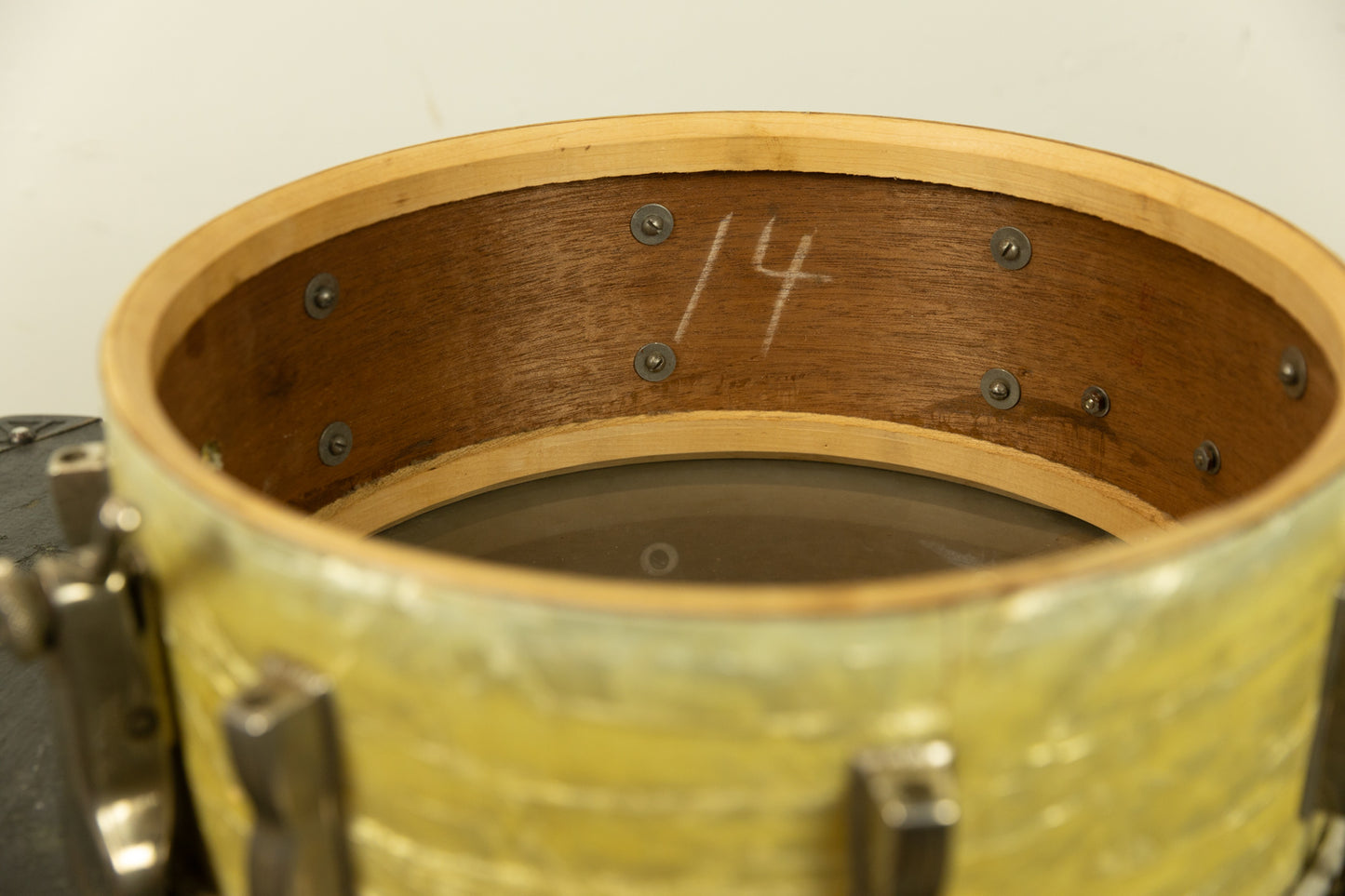 1956 WFL 5.5x14 Buddy Rich Super Classic White Marine Pearl Snare Drum